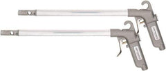 PRO-SOURCE - 150 Max psi High Power Venturi Nozzle Pistol Grip Blow Gun - 1/4 NPT Inlet, 24" Tube Length, Aluminum - Exact Tool & Supply