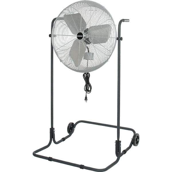 PRO-SOURCE - 24" Blade, 1/8 hp, 2,220 CFM, High Floor Stand Industrial Circulation Fan - Floor Stand, 115 Volts, 2.4 Amps, 3 Speed - Exact Tool & Supply