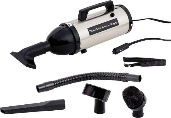 MetroVac - Hand Vacuum Cleaner - 12 Volts, 0.5 hp, 12 Amps, 3 Lb, Accessories Included - Exact Tool & Supply