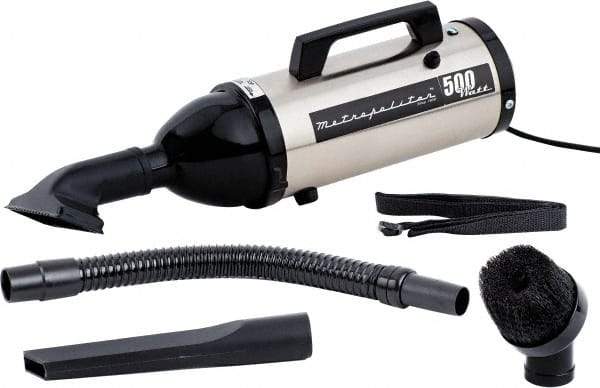 MetroVac - Hand Vacuum Cleaner - 120 Volts, 0.75 hp, 4.5 Amps, 3 Lb, Accessories Included - Exact Tool & Supply