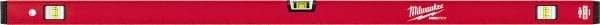 Milwaukee Tool - 48" Long 3 Vial Box Beam Level - Aluminum, Red, 1 Level & 2 Plumb Vials - Exact Tool & Supply