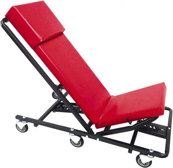 Whiteside - 660 Lb Capacity, 6 Wheel Creeper with Adjustable Ends - Steel, 44" Long x 6-1/2" High x 17" Wide - Exact Tool & Supply