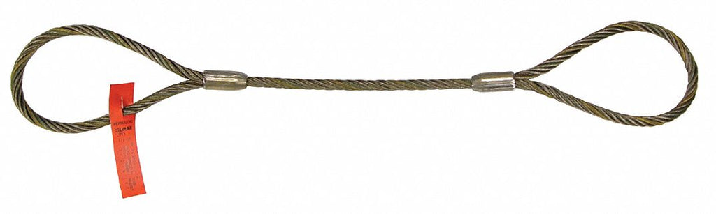 20 ft. Steel Eye and Eye 3/8" Diameter Wire Rope Sling