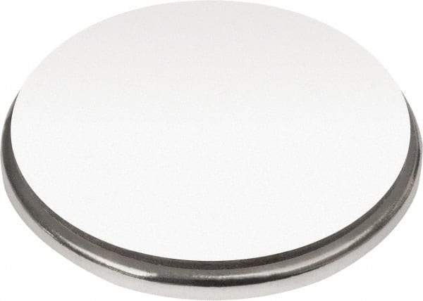 Mag-Mate - 1" Diam x 1/16" High Neodymium Rare Earth Magnet - 16.5 Lb Max Capacity, 180°F Max, Nickel Plated - Exact Tool & Supply
