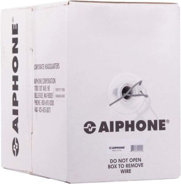 Aiphone - 16 AWG, 2 Wire, 1,000' OAL Unshielded Automation & Communication Cable - Polyethylene Insulation, 0.05" OD - Exact Tool & Supply