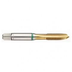1-1/4-12 2B 4-Flute Cobalt Green Ring Spiral Point Plug Tap-TiN - Exact Tool & Supply