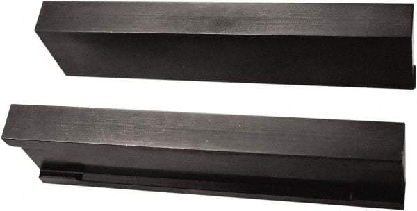 Jet Machining - 6" Wide x 1.72" High x 5/8" Thick, Flat/No Step Vise Jaw - Hard, Alloy Steel, Moveable Jaw, Compatible with 6" Vises - Exact Tool & Supply