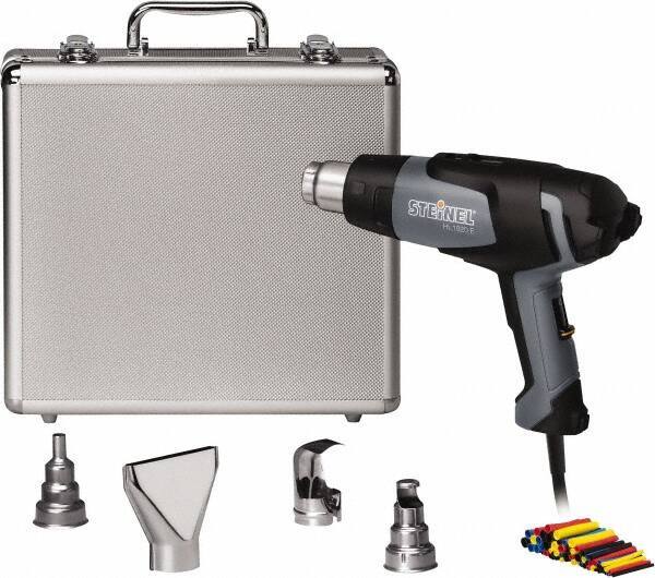 Steinel - 120 to 1,100°F Heat Setting, 4 to 13 CFM Air Flow, Heat Gun Kit - 120 Volts, 13.2 Amps, 1,500 Watts, 6' Cord Length - Exact Tool & Supply