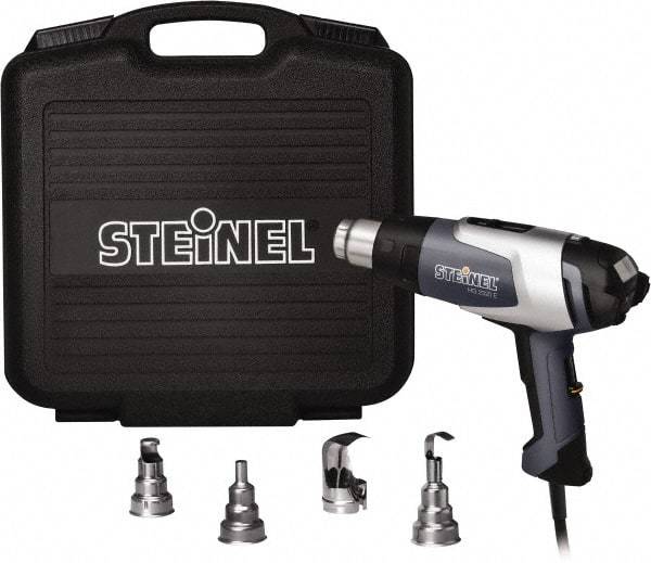 Steinel - 120 to 1,200°F Heat Setting, 4 to 13 CFM Air Flow, Heat Gun Kit - 120 Volts, 13.5 Amps, 1,600 Watts, 6' Cord Length - Exact Tool & Supply