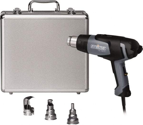 Steinel - 120 to 1,100°F Heat Setting, 1 to 13 CFM Air Flow, Heat Gun Kit - 120 Volts, 13.2 Amps, 1,600 Watts, 6' Cord Length - Exact Tool & Supply