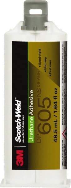 3M - 48.5 mL Cartridge Two Part Urethane Adhesive - 5 min Working Time - Exact Tool & Supply