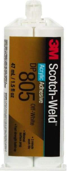 3M - 48.5 mL Cartridge Two Part Acrylic Adhesive - 3 to 4 min Working Time - Exact Tool & Supply