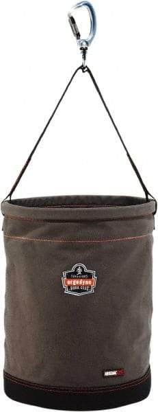 Ergodyne - 1 Pocket Gray Canvas Tool Bucket - 16" Wide x 16" Deep x 20" High - Exact Tool & Supply