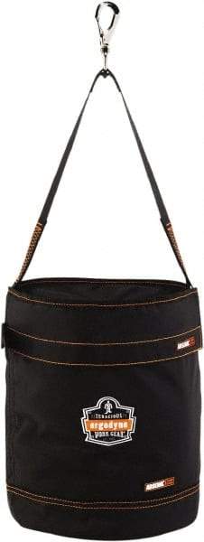 Ergodyne - 1 Pocket Black Polyester Tool Bucket - 12-1/2" Wide x 12-1/2" Deep x 15" High - Exact Tool & Supply