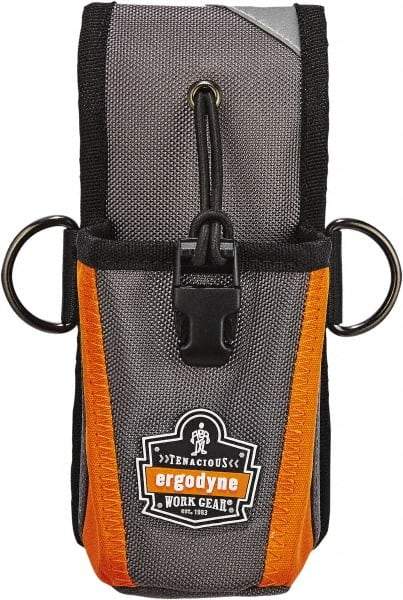 Ergodyne - Radio Holster with 1 Pocket - Ballistic Polyester, Gray - Exact Tool & Supply