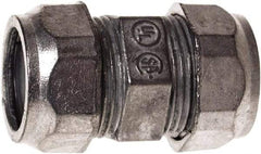 Hubbell-Raco - 2" Trade, Die Cast Zinc Compression Straight EMT Conduit Coupling - Exact Tool & Supply