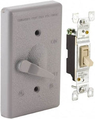 Hubbell-Raco - 1 Outlet, Powder Coat Finish, Rectangle Weather Resistant Box Cover - 0.859" Long x 2.828" Wide x 4.609" High, Wet Location, Aluminum, CSA Certified & UL Listed - Exact Tool & Supply