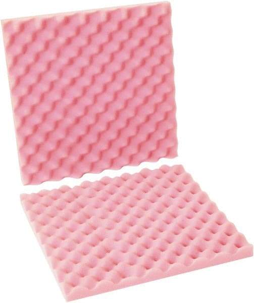 Made in USA - 16" Long x 16" Wide, Antistatic Convoluted Foam Set - Pink, Standard Grade - Exact Tool & Supply