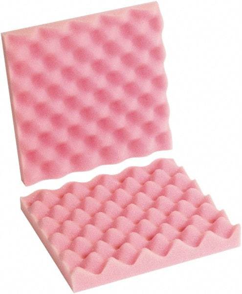 Made in USA - 10" Long x 10" Wide, Antistatic Convoluted Foam Set - Pink, Standard Grade - Exact Tool & Supply