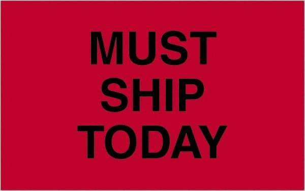 Tape Logic - 2" Long, Fluorescent Red Paper Shipping Label - For Multi-Use - Exact Tool & Supply