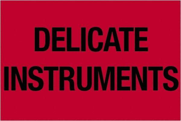 Tape Logic - 3" Long, Fluorescent Red Paper Shipping Label - For Multi-Use - Exact Tool & Supply