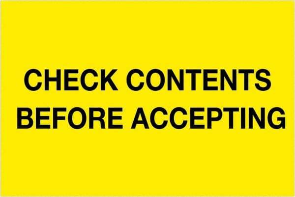 Tape Logic - 6" Long, Fluorescent Yellow Paper Shipping Label - For Multi-Use - Exact Tool & Supply