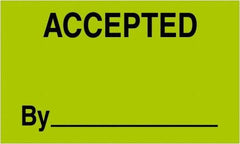 Tape Logic - 5" Long, Fluorescent Green Paper Shipping Label - For Multi-Use - Exact Tool & Supply