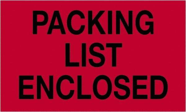 Tape Logic - 5" Long, Fluorescent Red Paper Shipping Label - For Multi-Use - Exact Tool & Supply