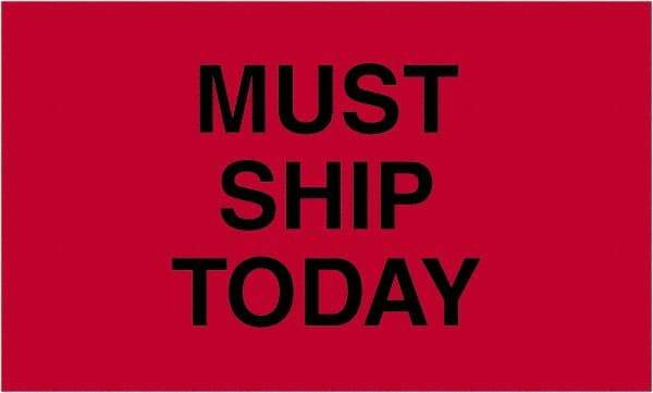 Tape Logic - 5" Long, Fluorescent Red Paper Shipping Label - For Multi-Use - Exact Tool & Supply