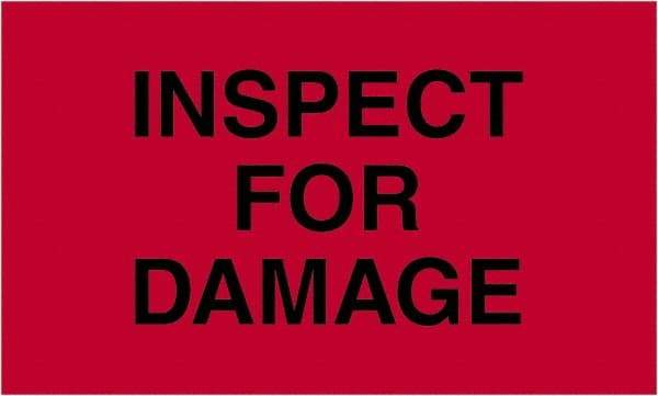 Tape Logic - 5" Long, Fluorescent Red Paper Shipping Label - For Multi-Use - Exact Tool & Supply
