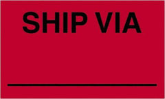 Tape Logic - 5" Long, Fluorescent Red Paper Shipping Label - For Multi-Use - Exact Tool & Supply