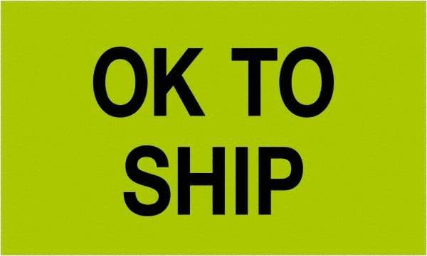 Tape Logic - 5" Long, Fluorescent Green Paper Shipping Label - For Multi-Use - Exact Tool & Supply