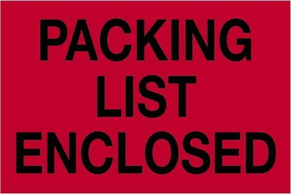 Tape Logic - 3" Long, Fluorescent Red Paper Shipping Label - For Multi-Use - Exact Tool & Supply