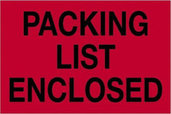 Tape Logic - 3" Long, Fluorescent Red Paper Shipping Label - For Multi-Use - Exact Tool & Supply