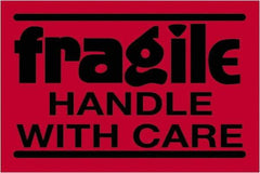 Tape Logic - 3" Long, Fluorescent Red Paper Shipping Label - For Multi-Use - Exact Tool & Supply