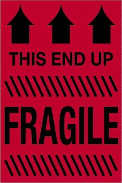 Tape Logic - 3" Long, Fluorescent Red Paper Shipping Label - For Multi-Use - Exact Tool & Supply