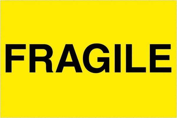 Tape Logic - 3" Long, Fluorescent Yellow Paper Shipping Label - For Multi-Use - Exact Tool & Supply