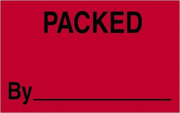 Tape Logic - 2" Long, Fluorescent Red Paper Shipping Label - For Multi-Use - Exact Tool & Supply
