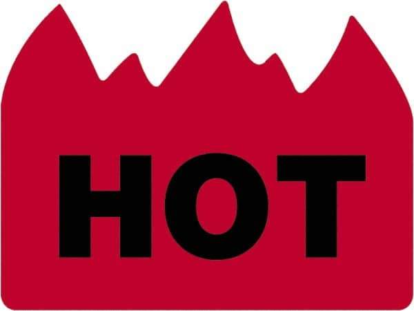 Tape Logic - 2" Long, Red/Black Paper Shipping Label - For Multi-Use - Exact Tool & Supply