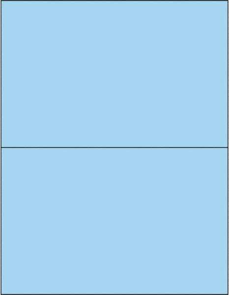 Tape Logic - 8-1/2" Long, Pastel Blue Paper Laser Label - For Laser Printers - Exact Tool & Supply
