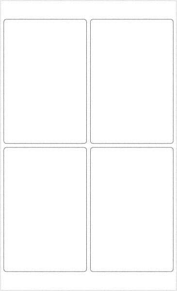 Tape Logic - 6" Long, White Paper Laser Label - For Laser Printers - Exact Tool & Supply