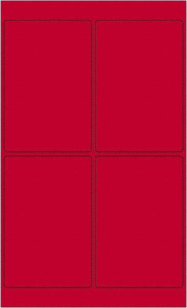 Tape Logic - 6" Long, Fluorescent Red Paper Laser Label - For Laser Printers - Exact Tool & Supply