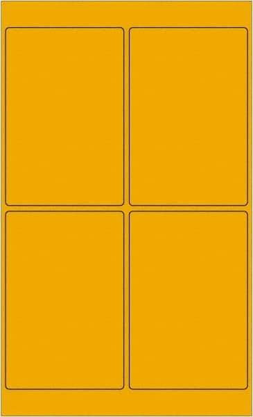 Tape Logic - 6" Long, Fluorescent Orange Paper Laser Label - For Laser Printers - Exact Tool & Supply