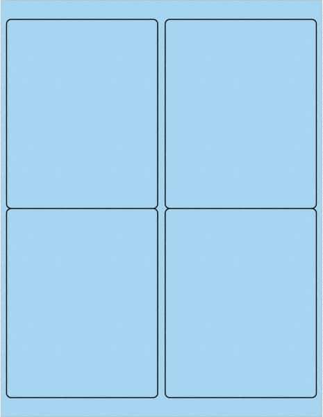 Tape Logic - 5" Long, Pastel Blue Paper Laser Label - For Laser Printers - Exact Tool & Supply