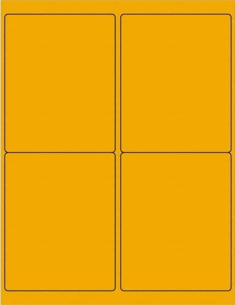 Tape Logic - 5" Long, Fluorescent Orange Paper Laser Label - For Laser Printers - Exact Tool & Supply
