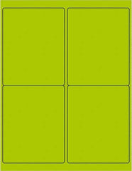 Tape Logic - 5" Long, Fluorescent Green Paper Laser Label - For Laser Printers - Exact Tool & Supply