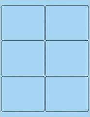 Tape Logic - 4" Long, Pastel Blue Paper Laser Label - For Laser Printers - Exact Tool & Supply
