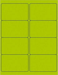 Tape Logic - 4" Long, Fluorescent Green Paper Laser Label - For Laser Printers - Exact Tool & Supply
