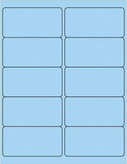 Tape Logic - 4" Long, Pastel Blue Paper Laser Label - For Laser Printers - Exact Tool & Supply