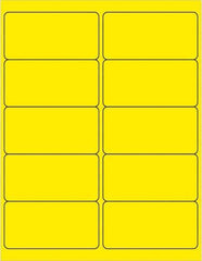 Tape Logic - 4" Long, Fluorescent Yellow Paper Laser Label - For Laser Printers - Exact Tool & Supply